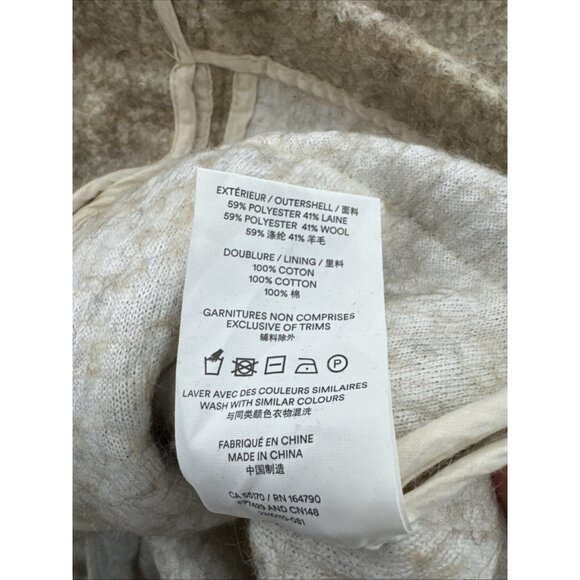 Frank & Oak Woman S Boiled Wool Blend Jacket Cardigan - Picture 7 of 7